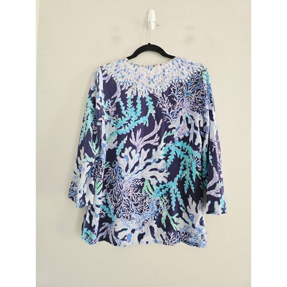 Lilly Pultizer Silk Tropical Top S - Picture 5 of 5
